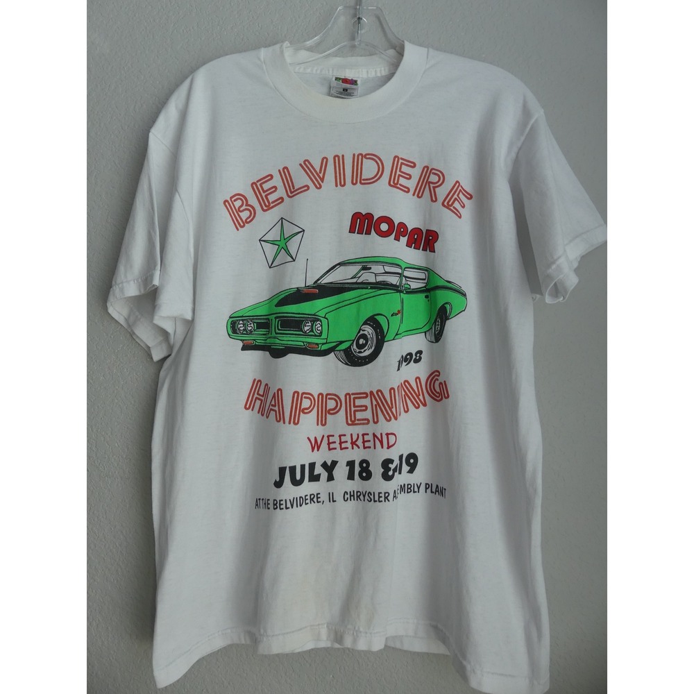 Vintage 1998 Belvidere Mopar Chrysler Assembly Plant T-Shirt Mens L Car Show UAW